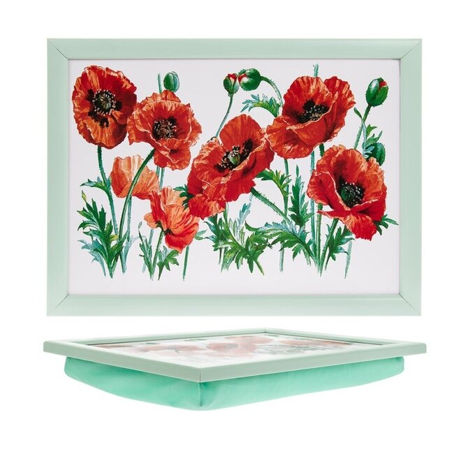 Lesser & Pavey Schootkussen Laptray – Klaproos - 44 x 34 x 6 cm