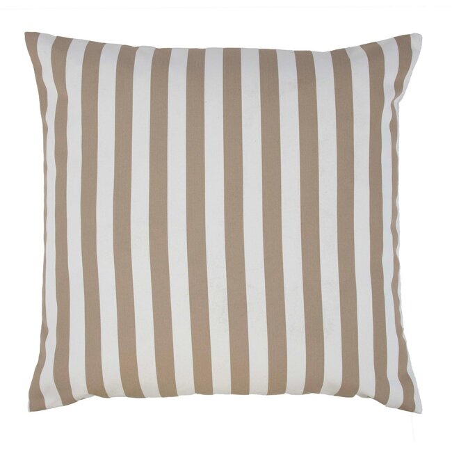 2Lif Lef kleine strepen buitenkussen zand 60x60cm
