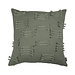 Linen & More Uneven Ruffle kussen groen 50x50cm