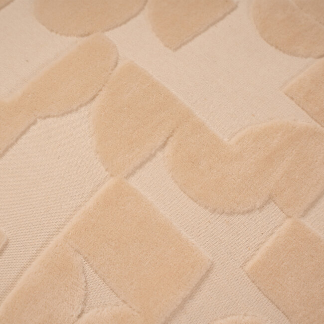 Linen & More Tommy Graphic Design kussen beige 45x45cm