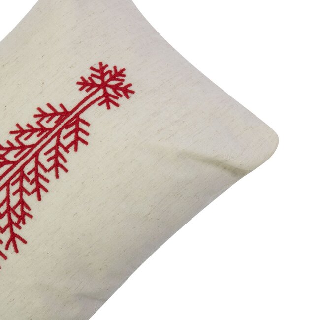 Linen & More Klaus Kussen beige rood 30x50cm