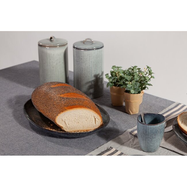 Linen & More Sara Stonewash Tafelkleed Textiel indigo blauw 140x250cm