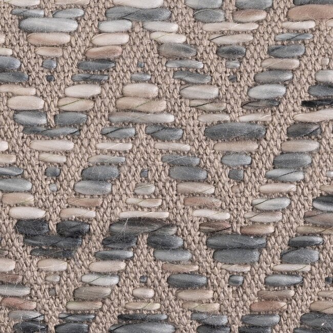 Linen & More Tye&Dye Acrylic Zigzag kussen grijs 30x50cm