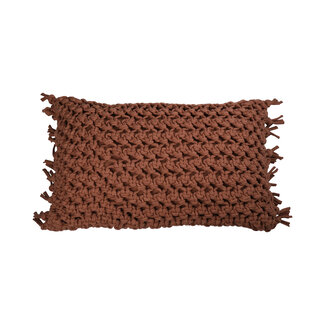 Linen & More Vigo kussen bruin 30x50cm Linen & More Vigo kussen bruin 30x50cm