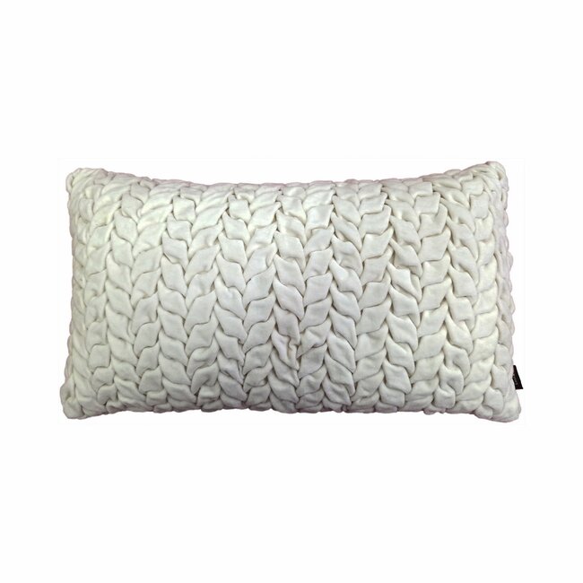 Linen & More Smock Velvet kussen gebroken wit 30x50cm