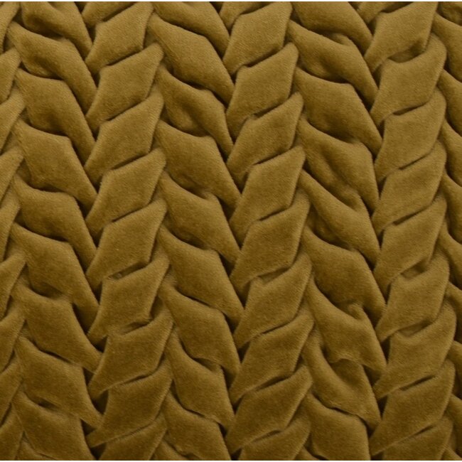 Linen & More Smock Velvet kussen geel 30x50cm