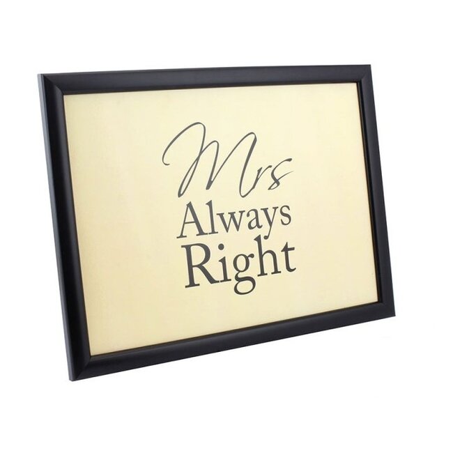 Lesser & Pavey Schootkussen Laptray – Mrs. Always Right – 44 x 34 x 6 cm