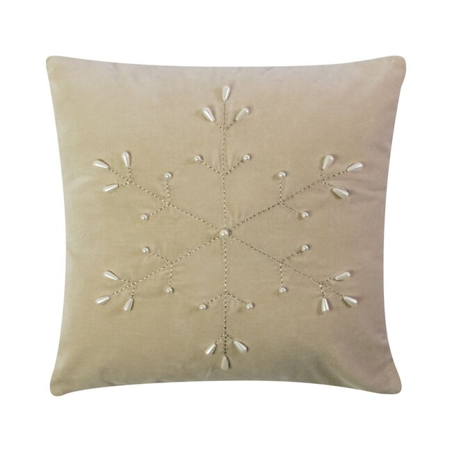Linen & More Manon Kussen beige 45x45cm