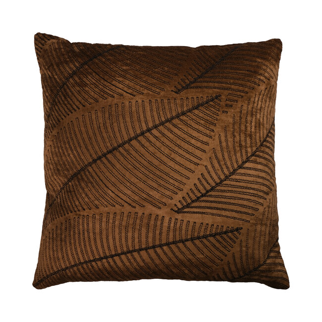 Linen & More Davina kussen brons zwart 45x45cm