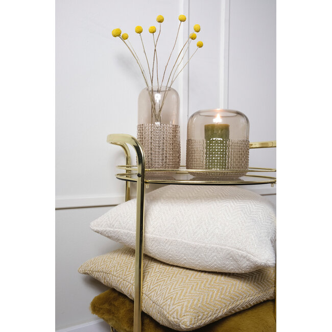 Linen & More Kent Recycled kussen gebroken wit 45x45cm