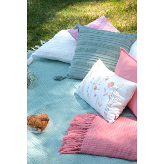 Linen & More Chloe kussen groen 45x45cm