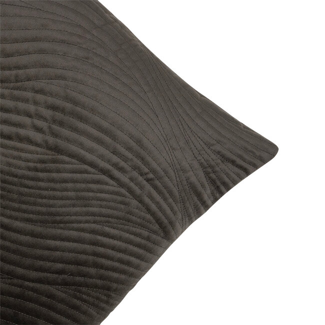 Linen & More Derry kussen donkergrijs 45x45cm