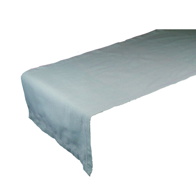 Linen & More Nena Recycled Cotton Tafelloper groen 50x140cm