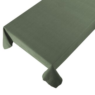 Linen & More Indi Tafelkleed Textiel army groen 140x250cm