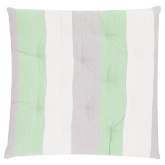 Linen & More Classic Stripe stoelkussen groen 40x40cm+8cm