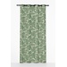 Linen & More Palma Vorhang Print Monstera Petrol 8 Rings 135 x 260 cm