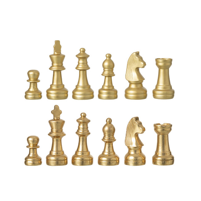 J-Line Schaakbord Polyresin Goudkleurig