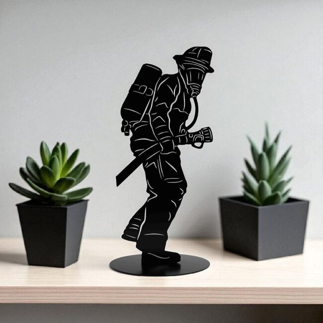 Dream-Living Handgemaakte Brandweerman  zwart 40 cm