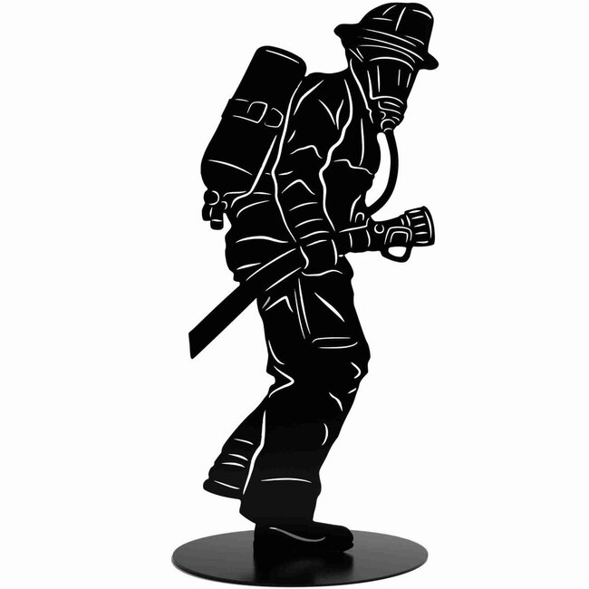 Dream-Living Handgemaakte Brandweerman  zwart 20 cm