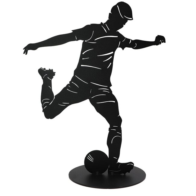 Dream-Living Handgemaakte voetballer zwart 40 cm
