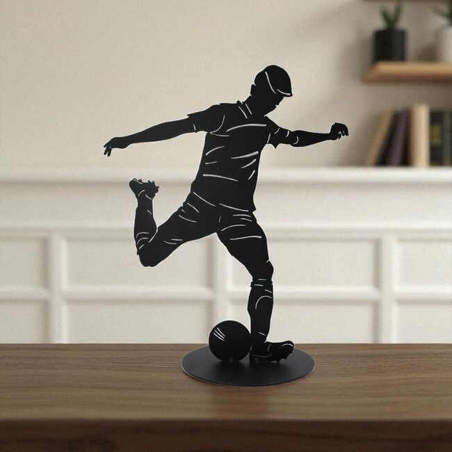 Dream-Living Handgemaakte voetballer zwart 40 cm