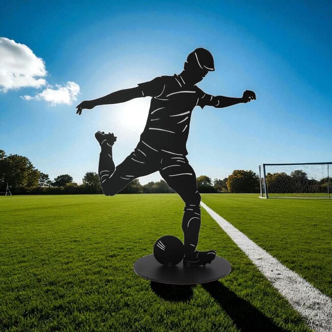 Dream-Living Handgemaakte voetballer zwart 40 cm