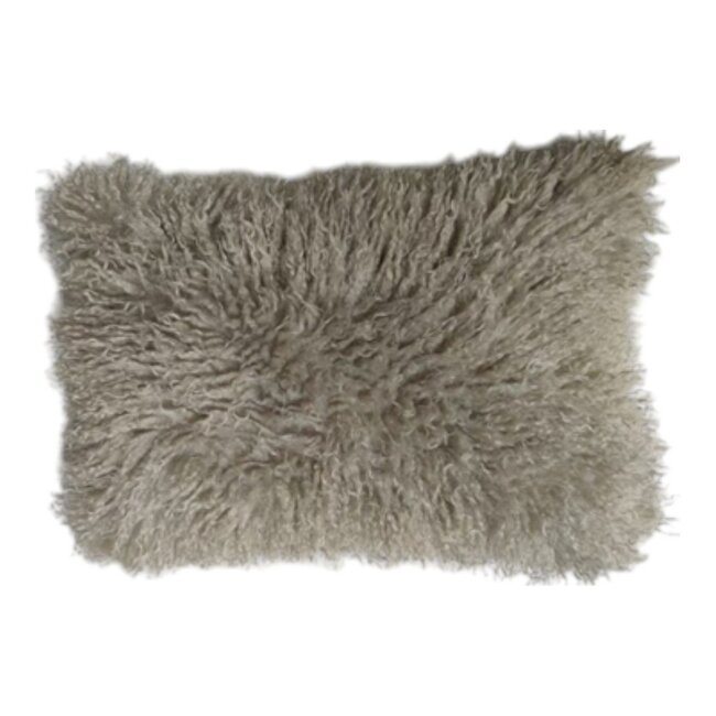 Mars & More Cushion tibetan lamb grey 30x50 cm