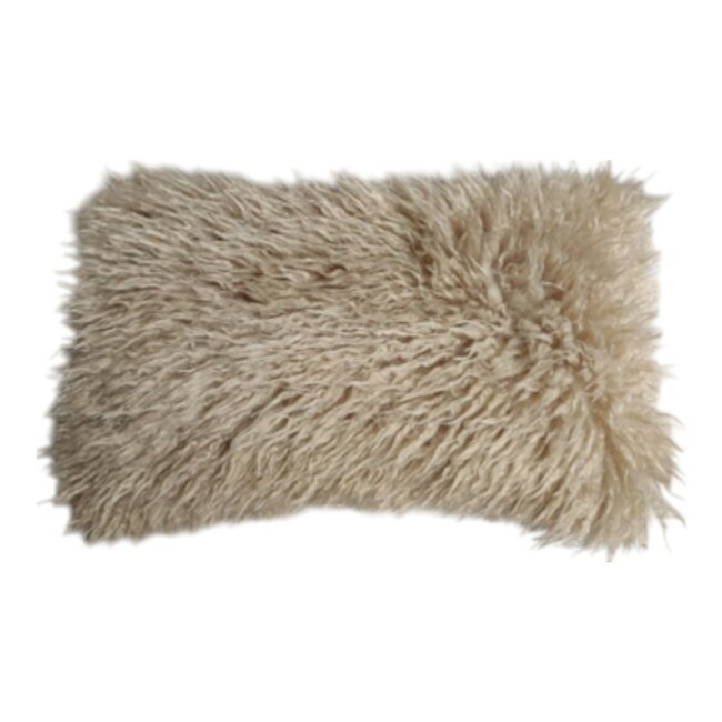 Mars & More Cushion tibetan lamb beige 30x50 cm