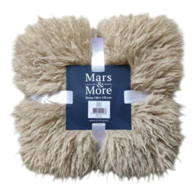 Mars & More plaid tibetaans lam beige 130x170cm