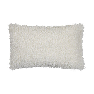 Mars & More half kussen teddy krul wit 30x50cm