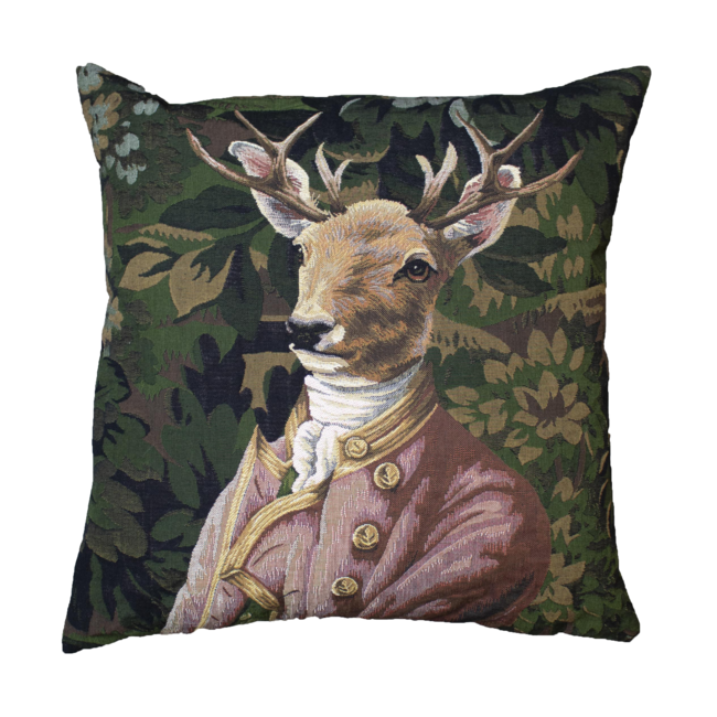 Mars & More gobelin kussen baron hert bordeaux 45x45cm