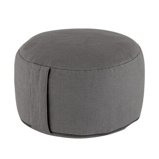 Dream-Living Yogakussen Meditatiekussen grijs  31 x ø 20 cm wasbare hoes