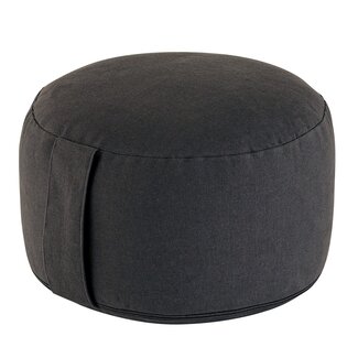 Dream-Living Yogakussen Meditatiekussen antraciet 31 x ø 20 cm wasbare hoes
