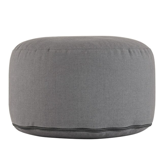 Dream-Living Yogakussen Meditatiekussen grijs  31 x ø 20 cm wasbare hoes