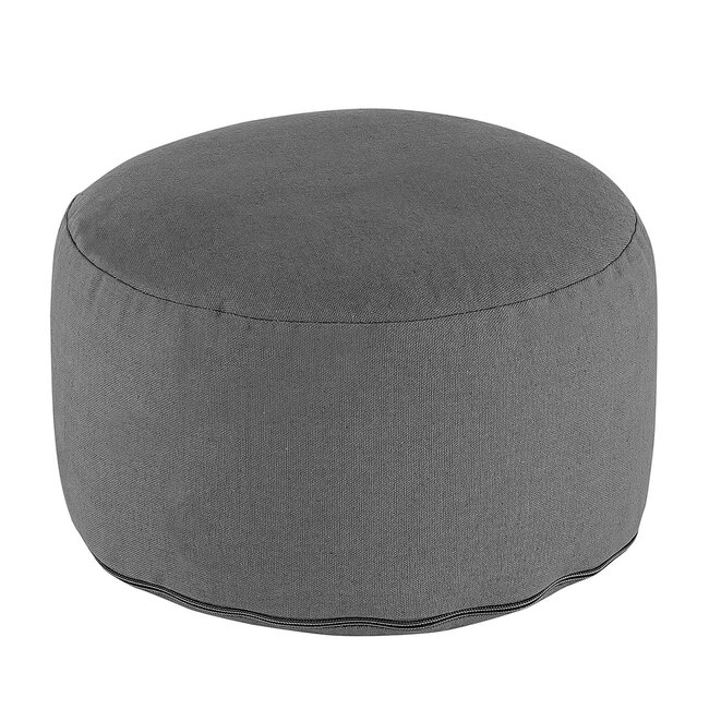 Dream-Living Yogakussen Meditatiekussen grijs  31 x ø 20 cm wasbare hoes