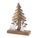 Dream-Living Mangohouten kerstboom met hert en engel – 20x27cm