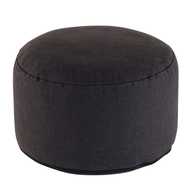 Dream-Living  Yogakussen Meditatiekussen antraciet 31 x ø 20 cm wasbare hoes