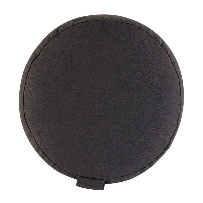Dream-Living  Yogakussen Meditatiekussen antraciet 31 x ø 20 cm wasbare hoes