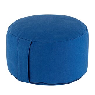Dream-Living Yogakussen Meditatiekussen blauw  31 x ø 20 cm wasbare hoes