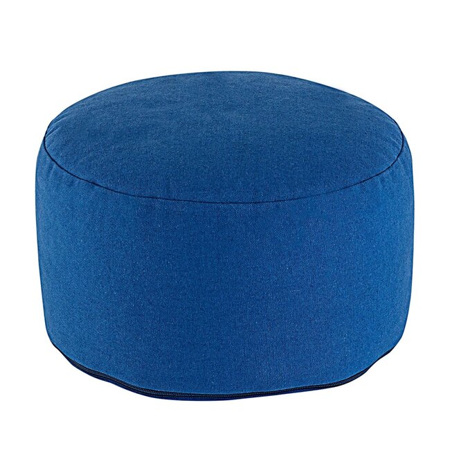 Dream-Living Yogakussen Meditatiekussen blauw  31 x ø 20 cm wasbare hoes