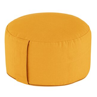 Dream-Living Yogakussen Meditatiekussen geel  31 x ø 20 cm wasbare hoes