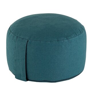 Dream-Living Yogakussen Meditatiekussen turquoise  31 x ø 20 cm wasbare hoes
