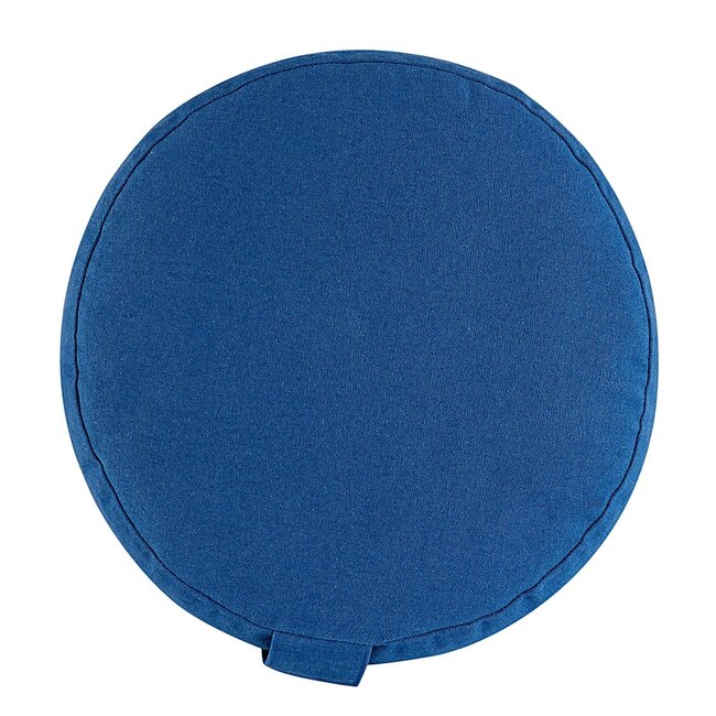 Dream-Living Yogakussen Meditatiekussen blauw  31 x ø 20 cm wasbare hoes