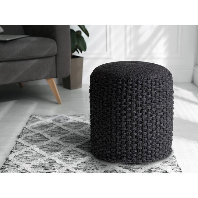 Kruk Zitkruk Merino Poef buiten ø40 H45cm Zit Poef navulbaar