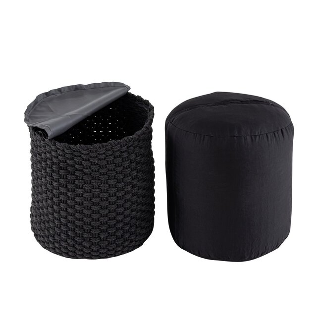 Kruk Zitkruk Merino Poef buiten ø40 H45cm Zit Poef navulbaar