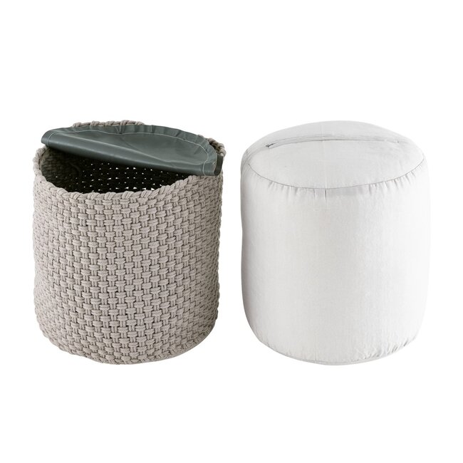 Kruk Zitkruk Merino Poef buiten ø40 H45cm Zit Poef navulbaar