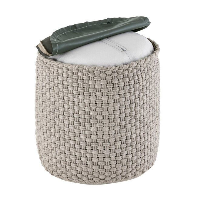 Kruk Zitkruk Merino Poef buiten ø40 H45cm Zit Poef navulbaar