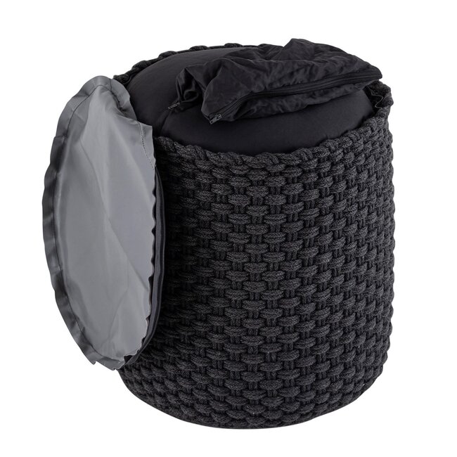 Kruk Zitkruk Merino Poef buiten ø40 H45cm Zit Poef navulbaar