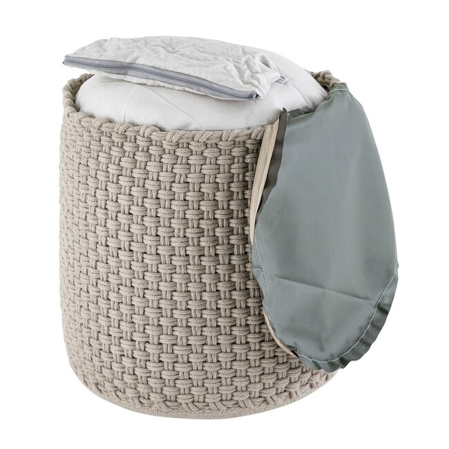 Kruk Zitkruk Merino Poef buiten ø40 H45cm Zit Poef navulbaar