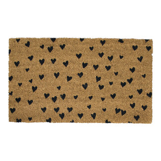 Mars & More deurmat kokos hartjes all over 75cm